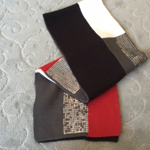 Style & Co. Sequined Red Sweater Tunic & Scarf set Petite Medium - Picture 7 of 13